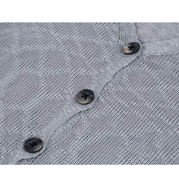 Oversized Henley Summer Cardigan - Picture 4 of 6